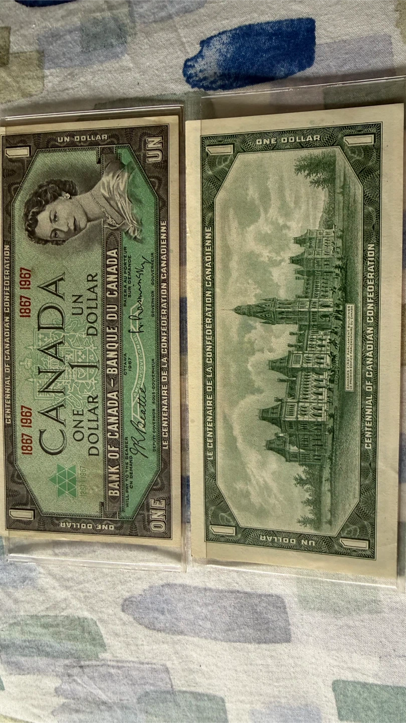 1967 Canada One Dollar Bill