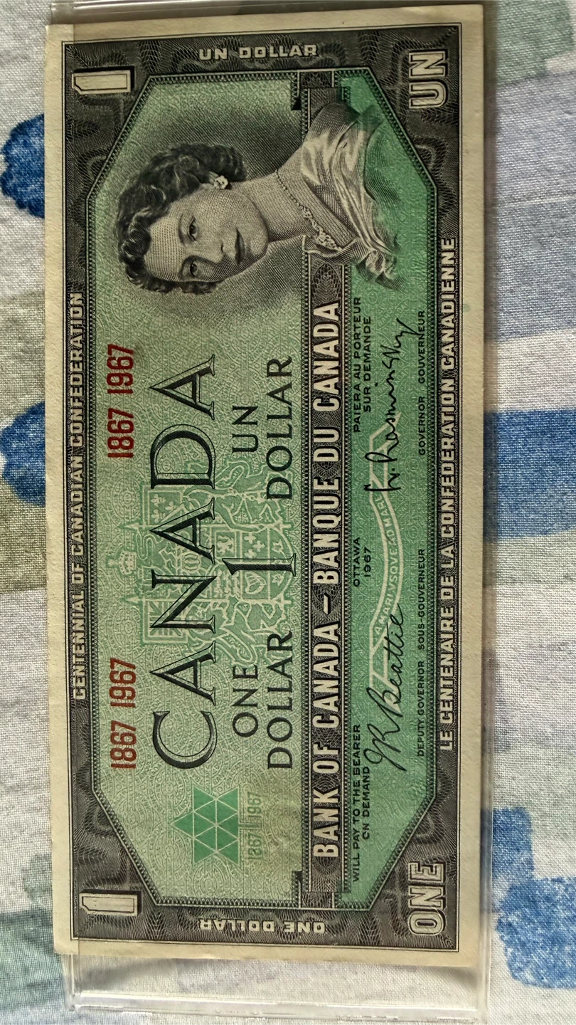 1967 Canada One Dollar Bill - photo 2