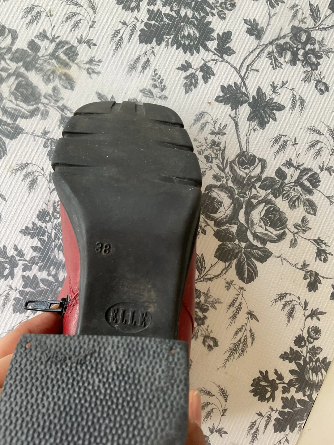 Red Leather Ankle Boots image indicator(2)