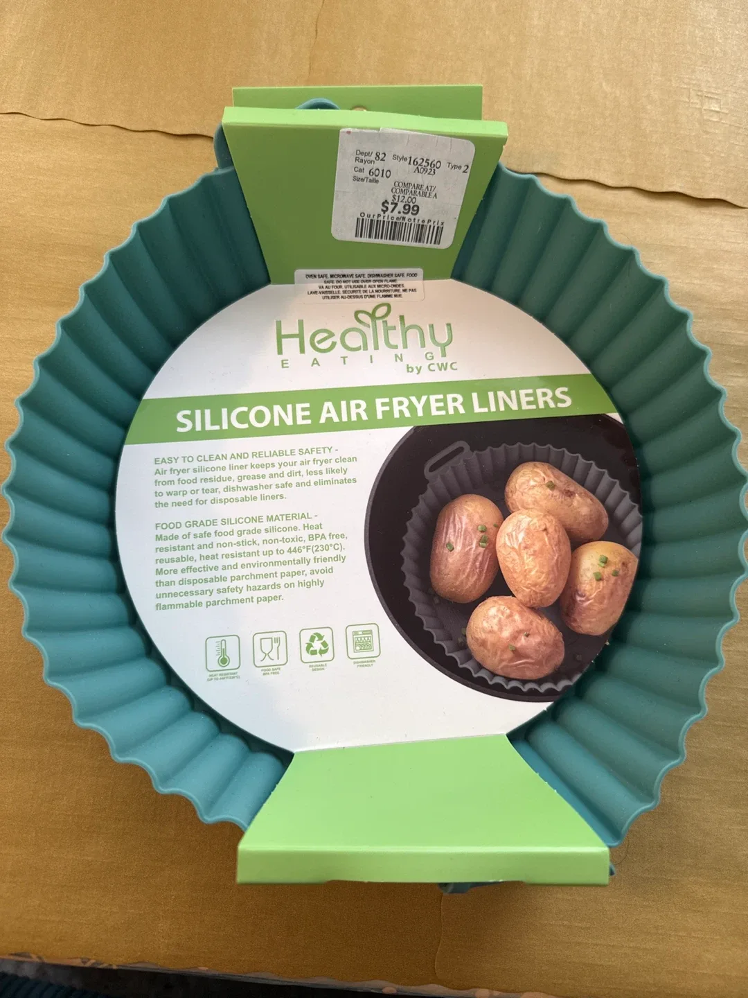 Healthy Eating by CWC Silicone Air Fryer Liners thumbnail