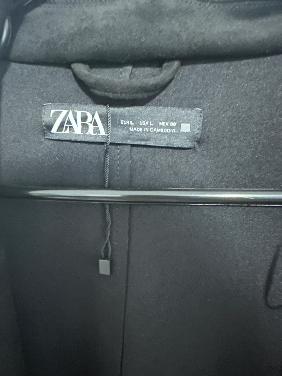 Zara Black Coat Size L - photo 3