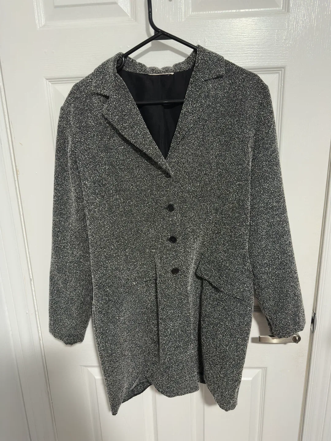 Vintage Grey Textured Blazer thumbnail