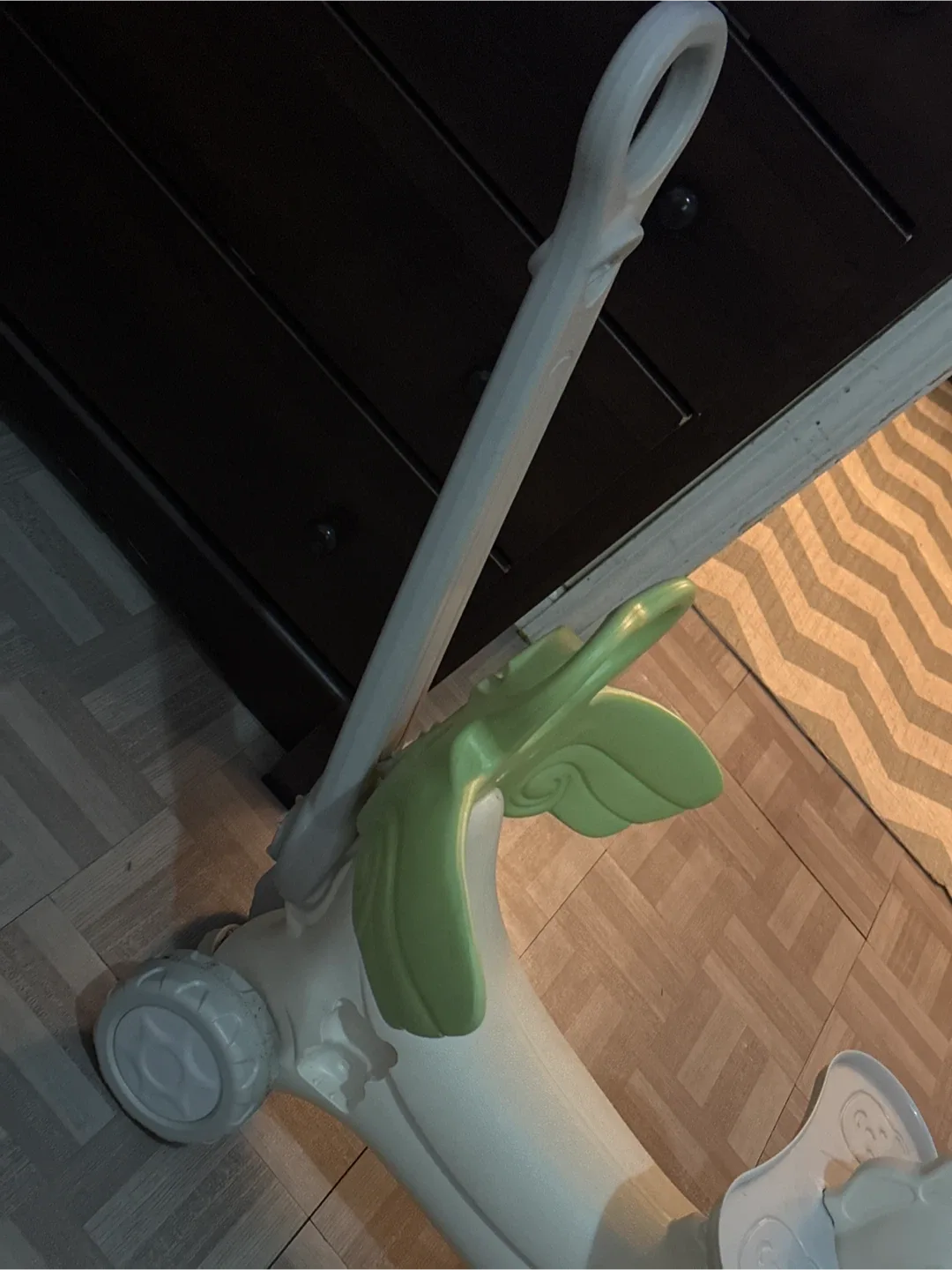 White Unicorn Baby Ride-On Toy image indicator(2)