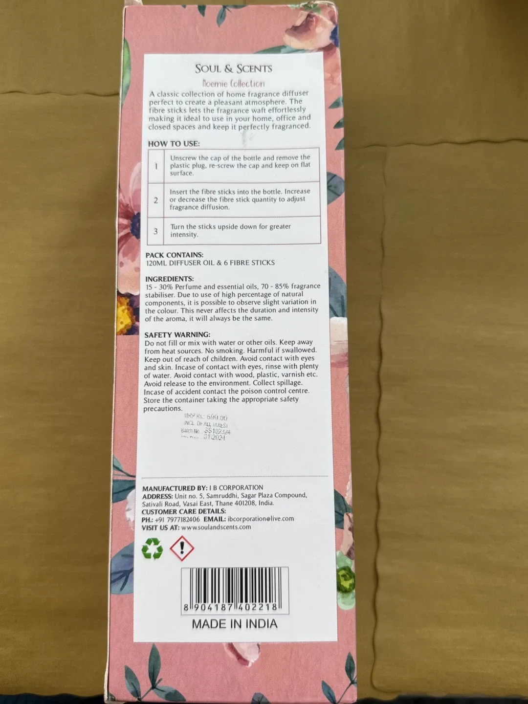 Soul & Scents Blossom Home Fragrance Diffuser - New image indicator(2)