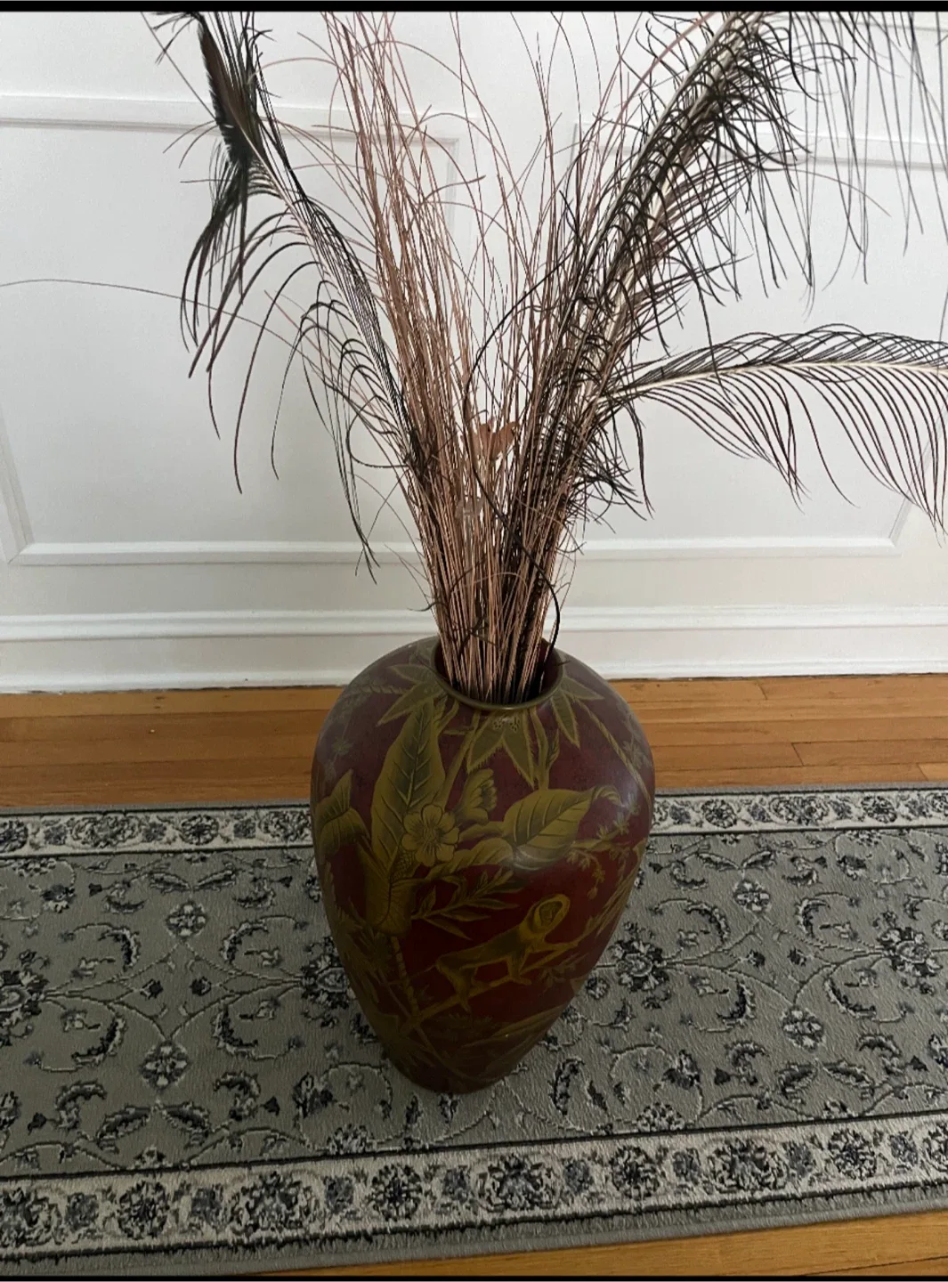 Decorative Vase with Floral Design