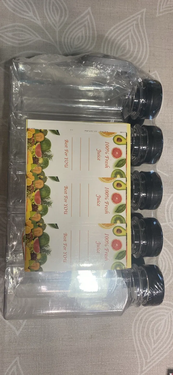 New 8oz/250mL Juice Bottles with Lids thumbnail