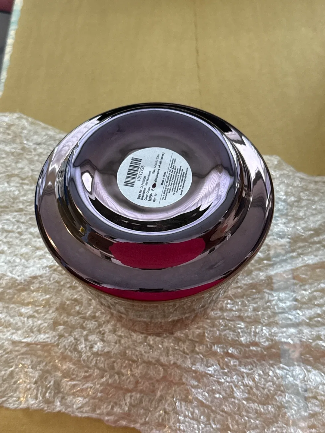 Tea light holder- Mauve Ombre Glass Vase image indicator(2)