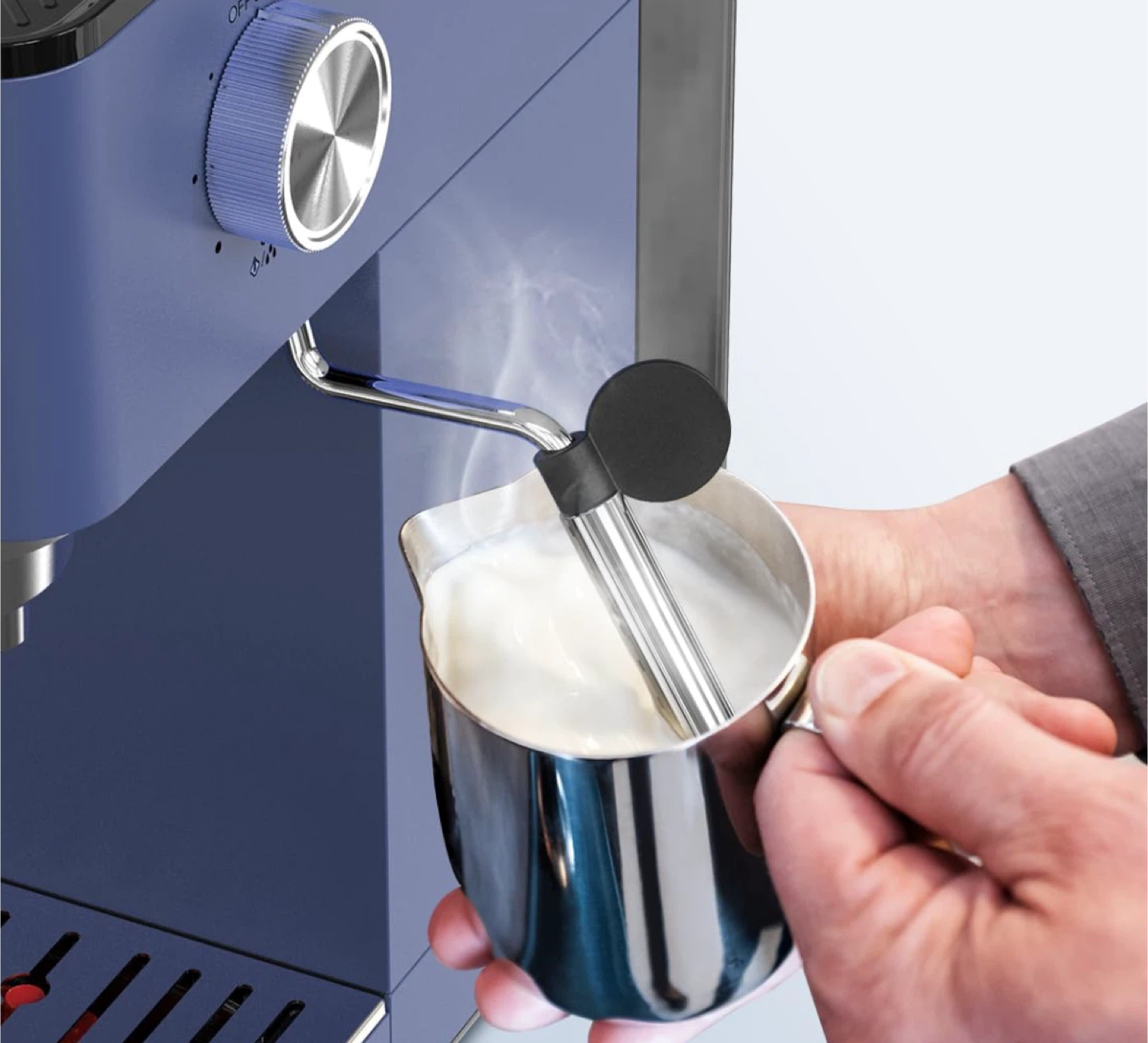 Laekerrt Blue Stainless Steel Espresso Machine - photo 4