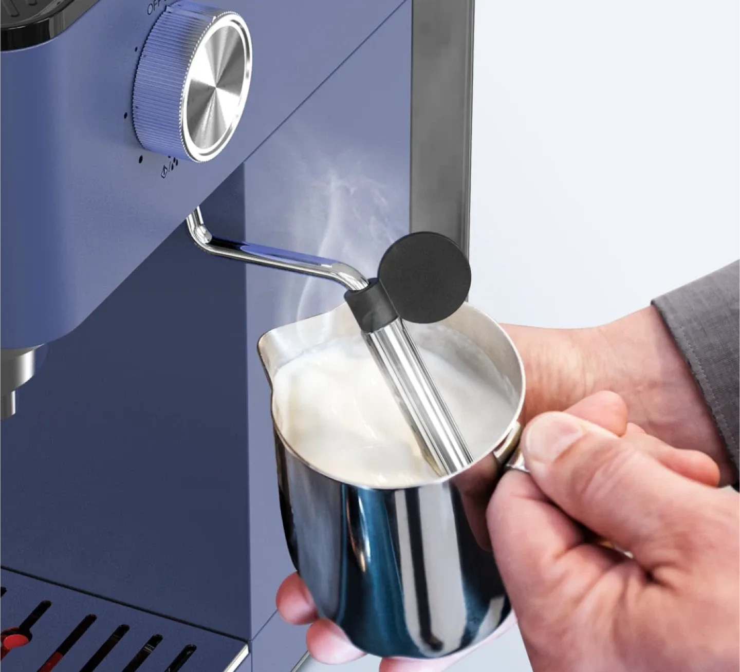 Laekerrt Blue Stainless Steel Espresso Machine image indicator(4)