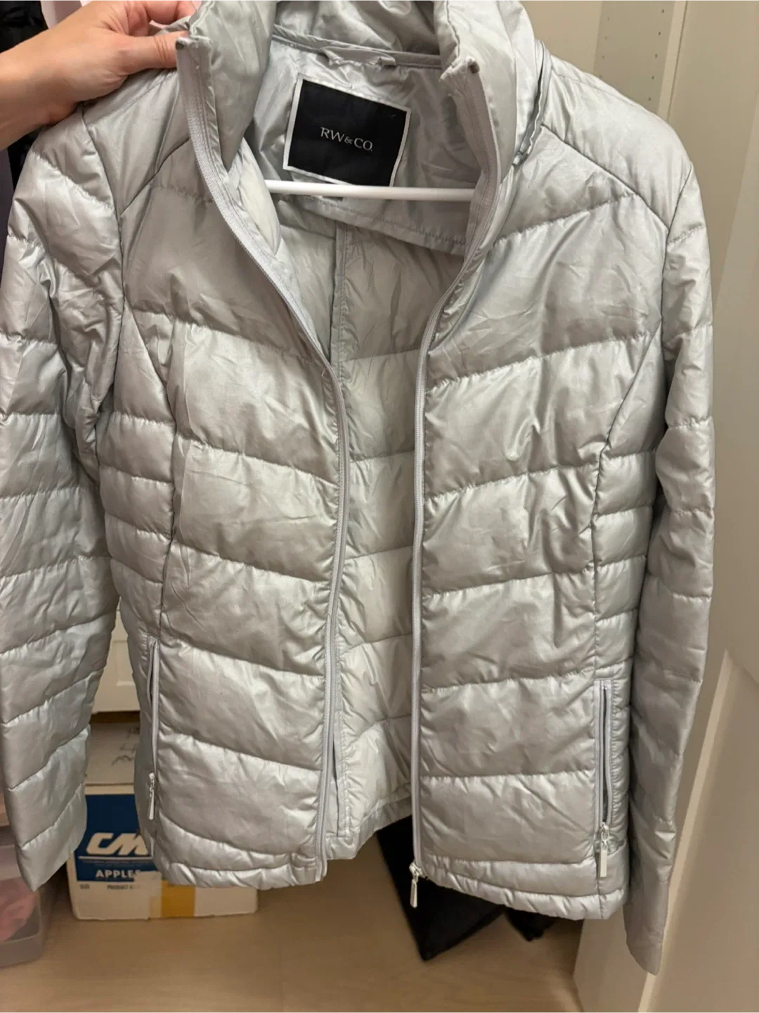 RW&CO Silver Puffer Jacket thumbnail