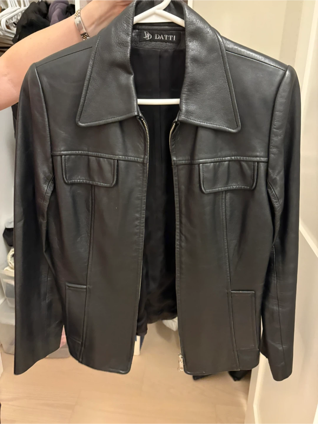 Datti Black Leather Jacket