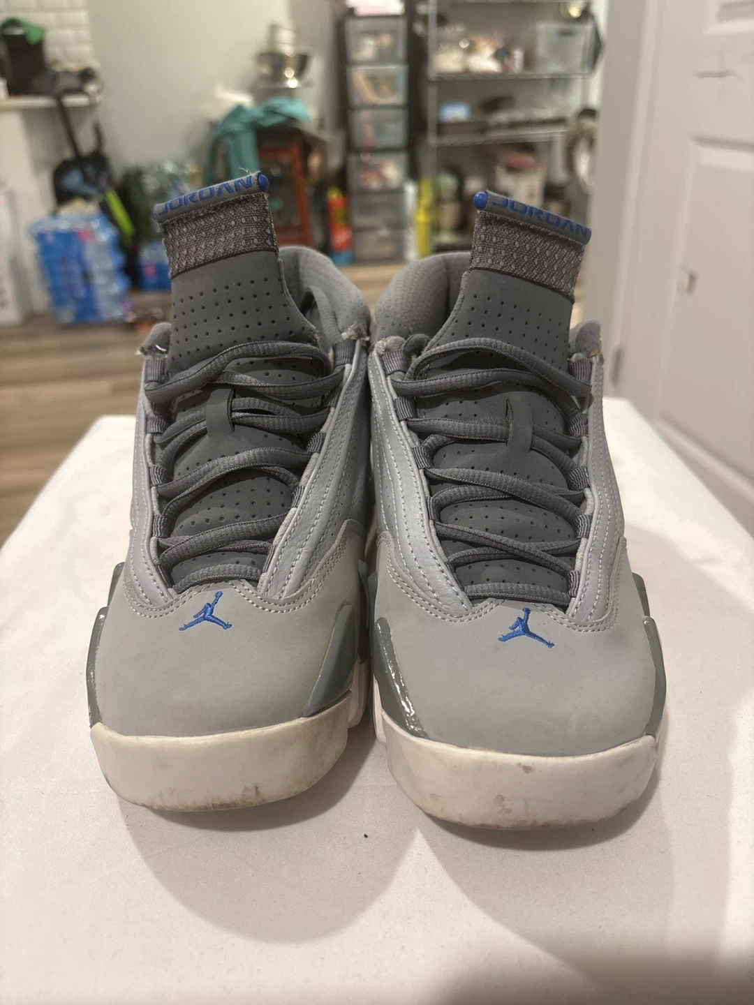 Jordan 14 Retro Grey/Blue Size 5.5Y