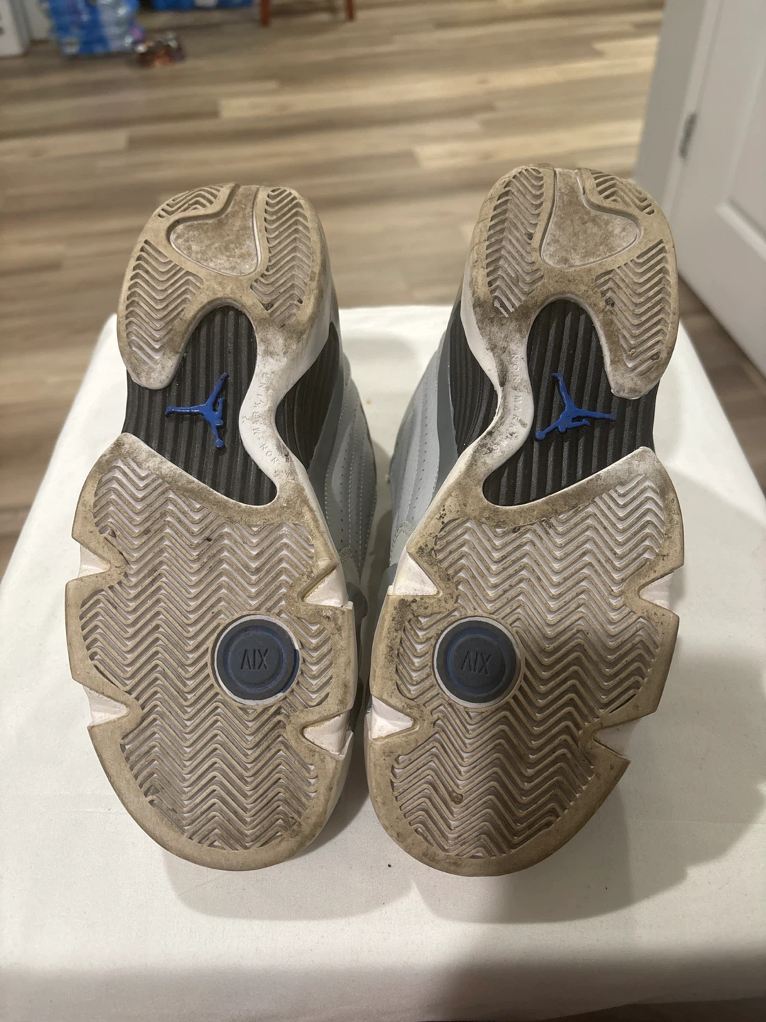 Jordan 14 Retro Grey/Blue Size 5.5Y - photo 5