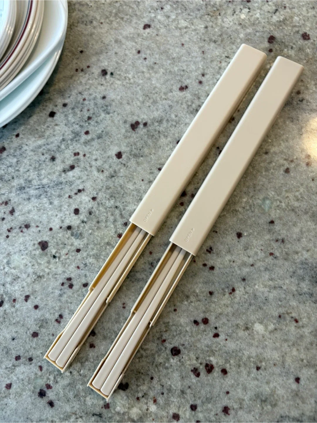 Beige Chopsticks with Case - New image indicator(3)