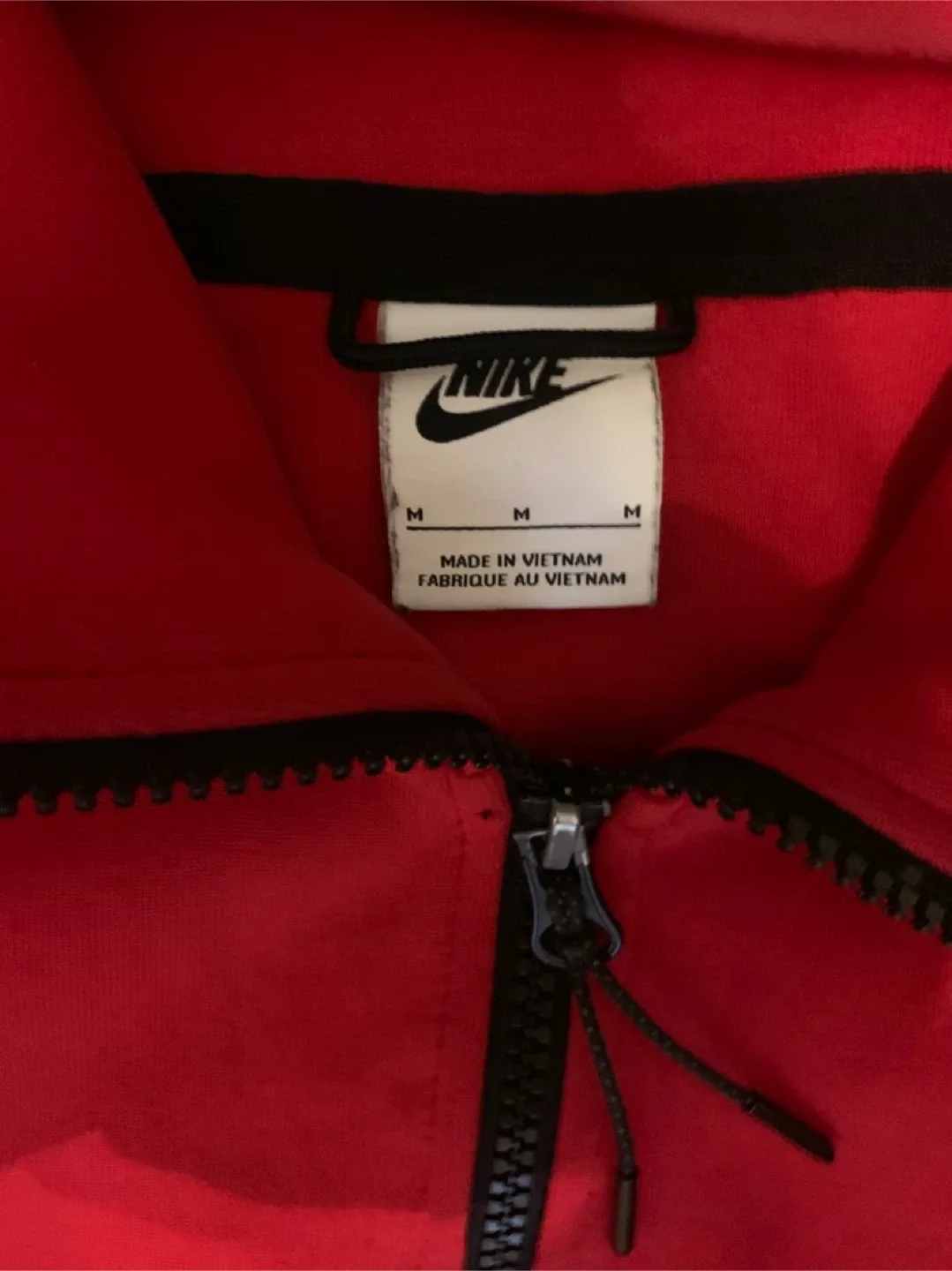 Nike Tech Fleece Full-Zip Hoodie - Red, Size M image indicator(2)