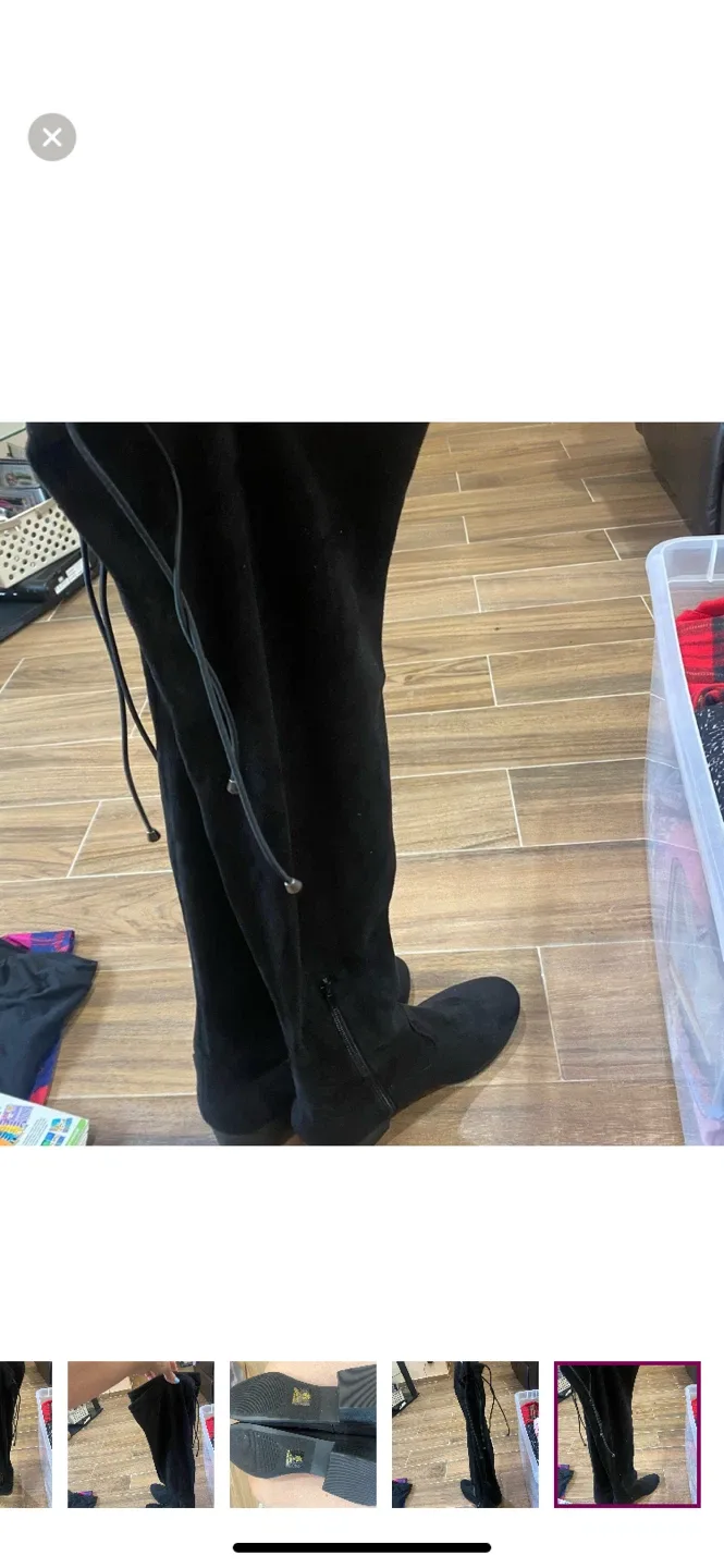 Faux side over the knee boots 8.5 image indicator(3)