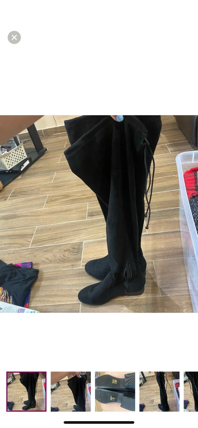 Faux side over the knee boots 8.5 thumbnail