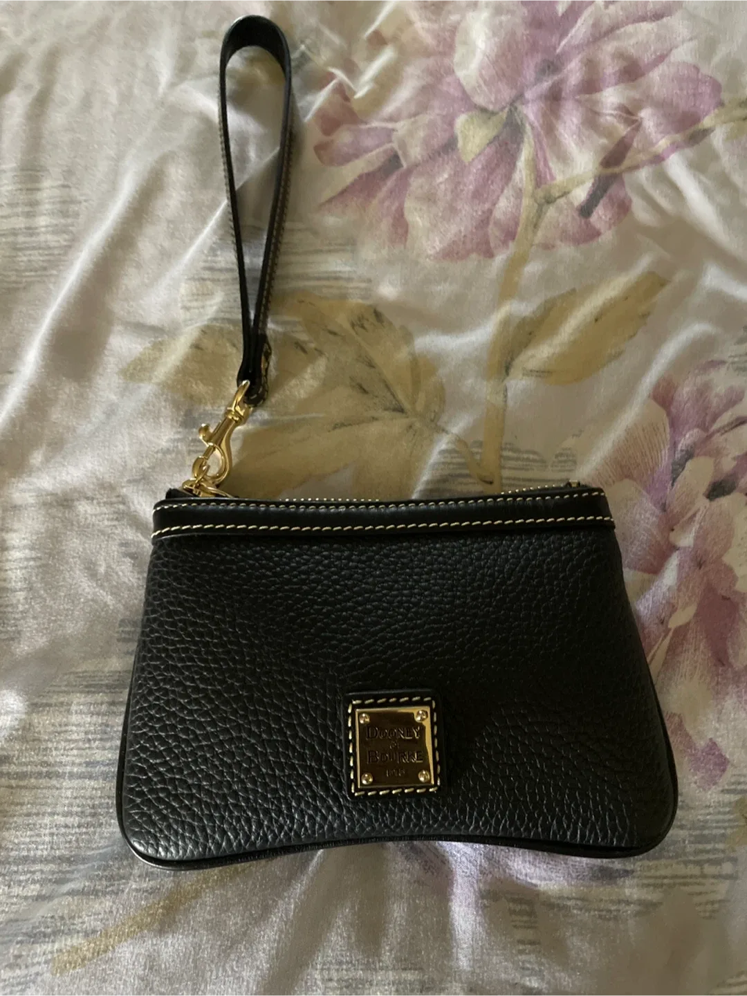 Dooney & Bourke Black Leather Wristlet thumbnail