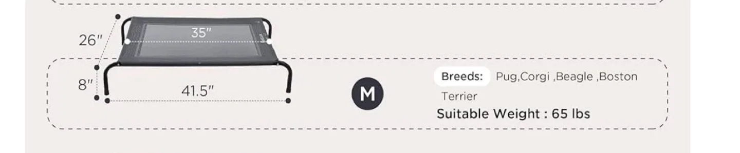 Bedside Elevated Dog Bed (Medium Size) image indicator(4)