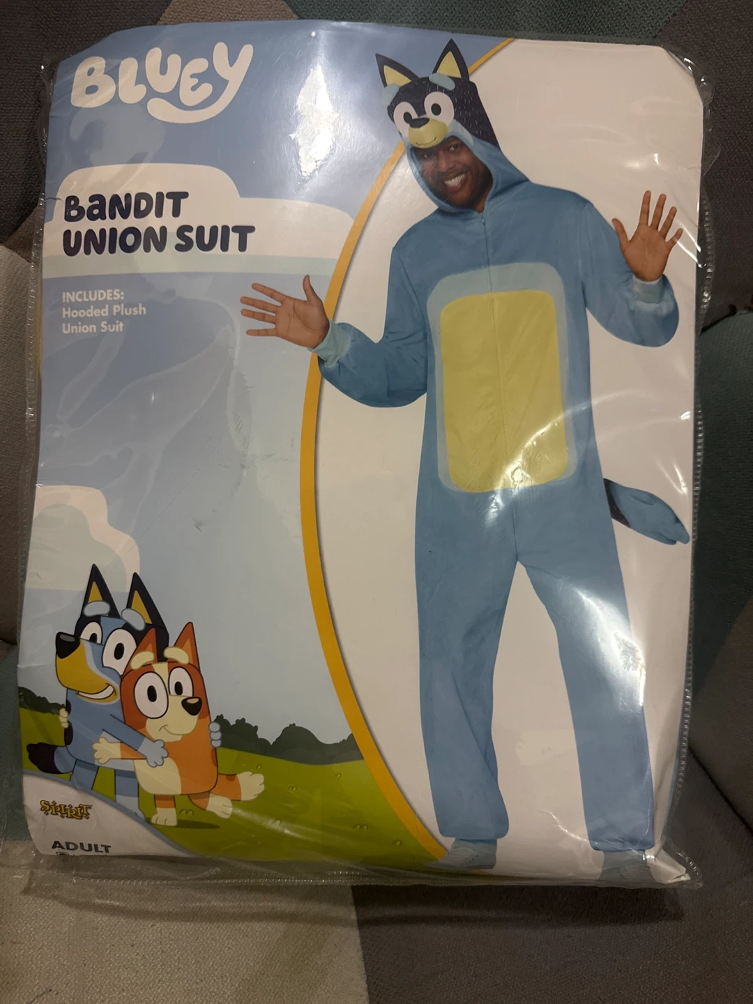 Bluey Bandit Union Suit Adult Size L-XL