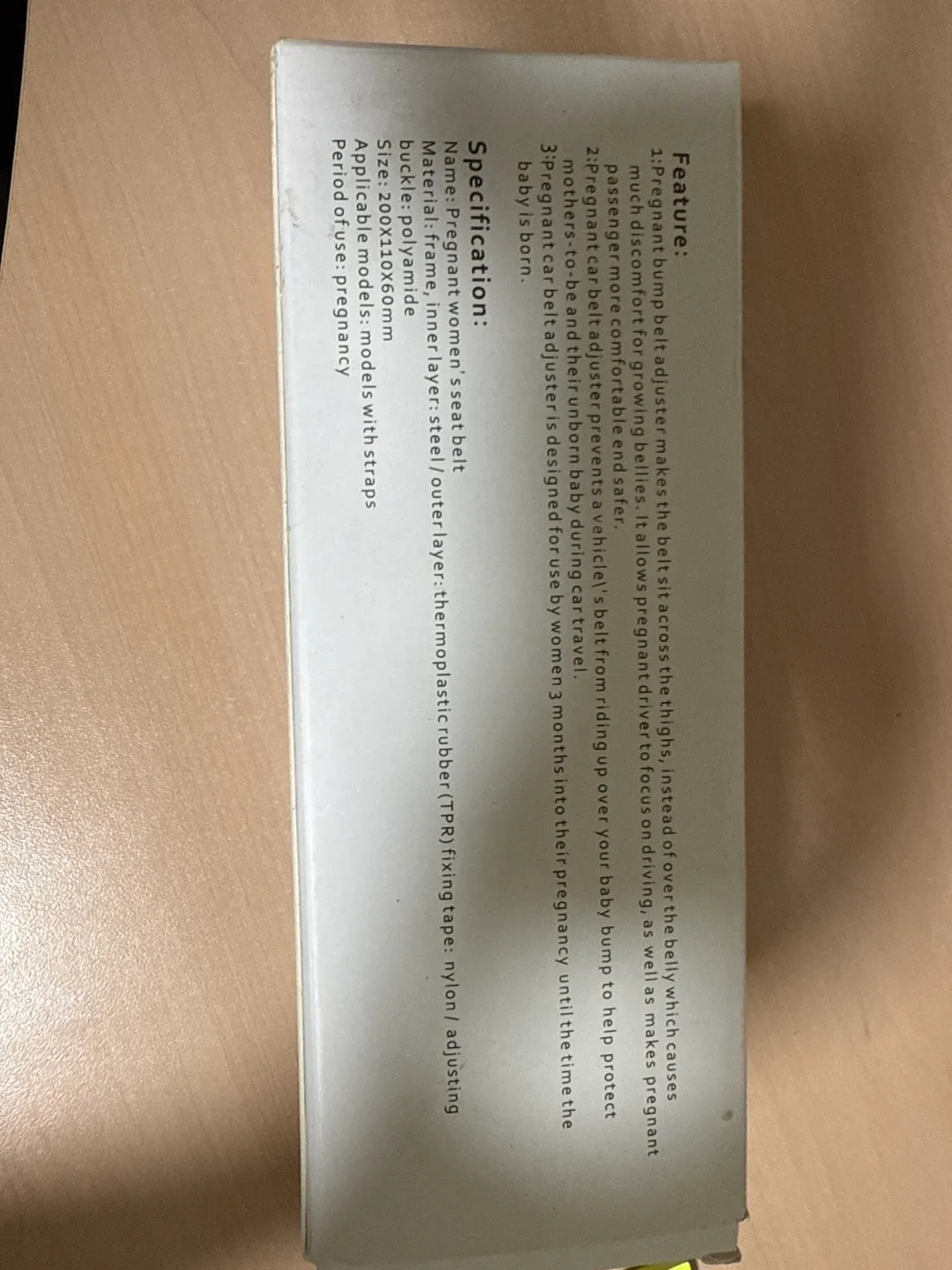 Pregnancy Car Seat Belt image indicator(3)