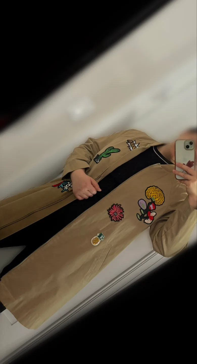 Khaki trench coat image indicator(4)