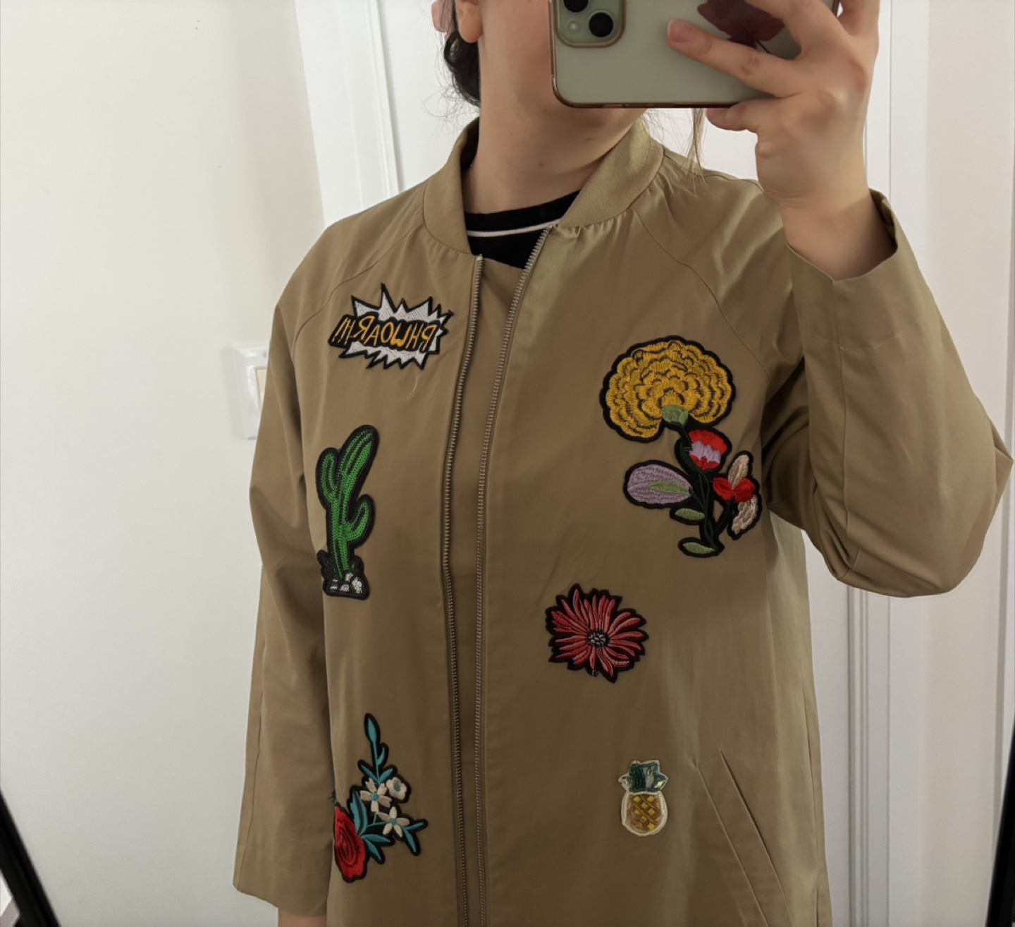 Khaki trench coat