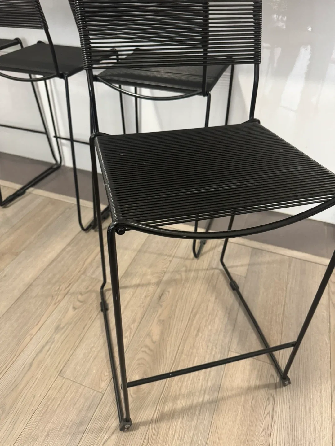 Black Cord Spaghetti Bar Stools - Set of 4 image indicator(6)