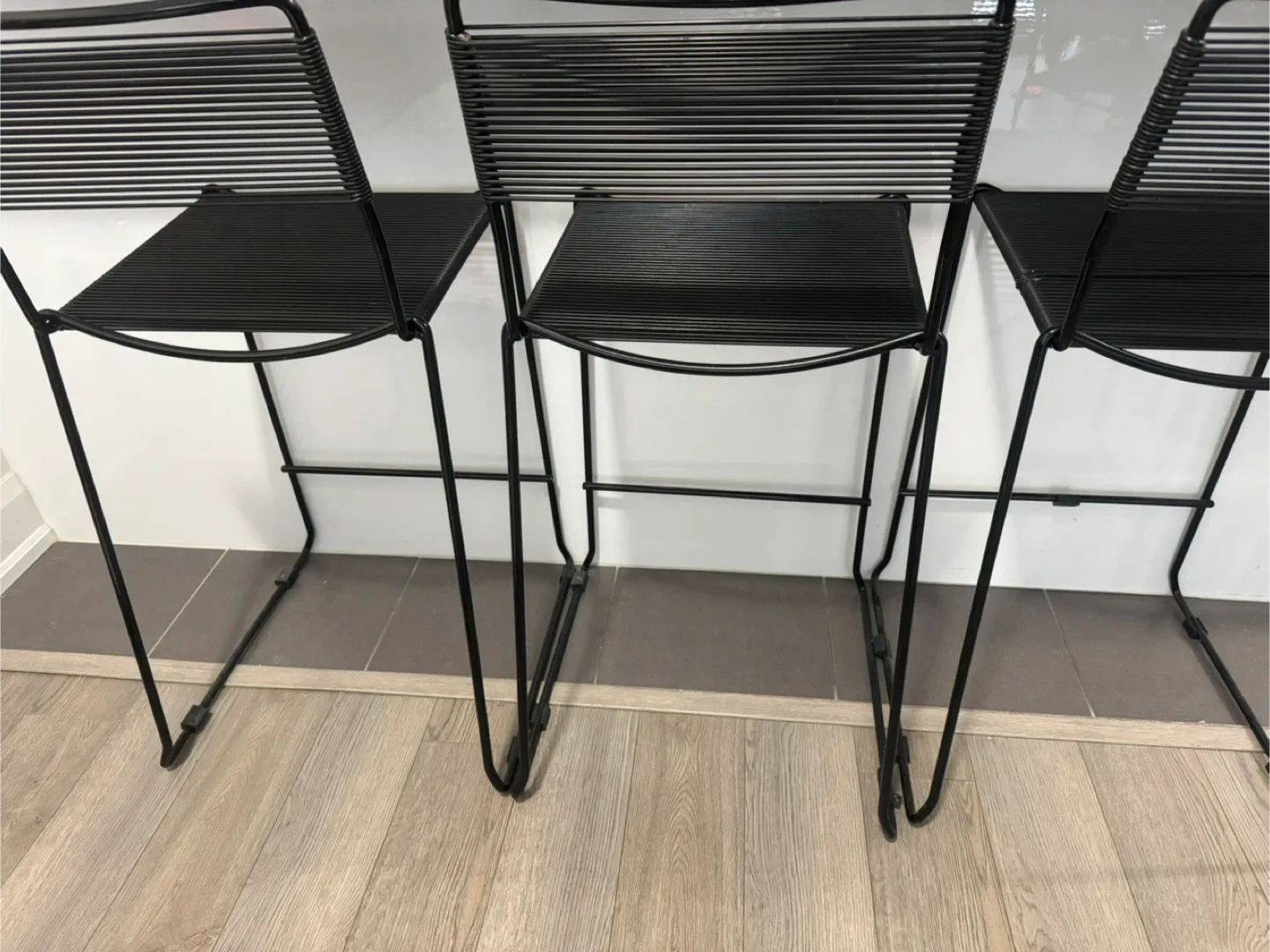 Black Cord Spaghetti Bar Stools - Set of 4 image indicator(3)
