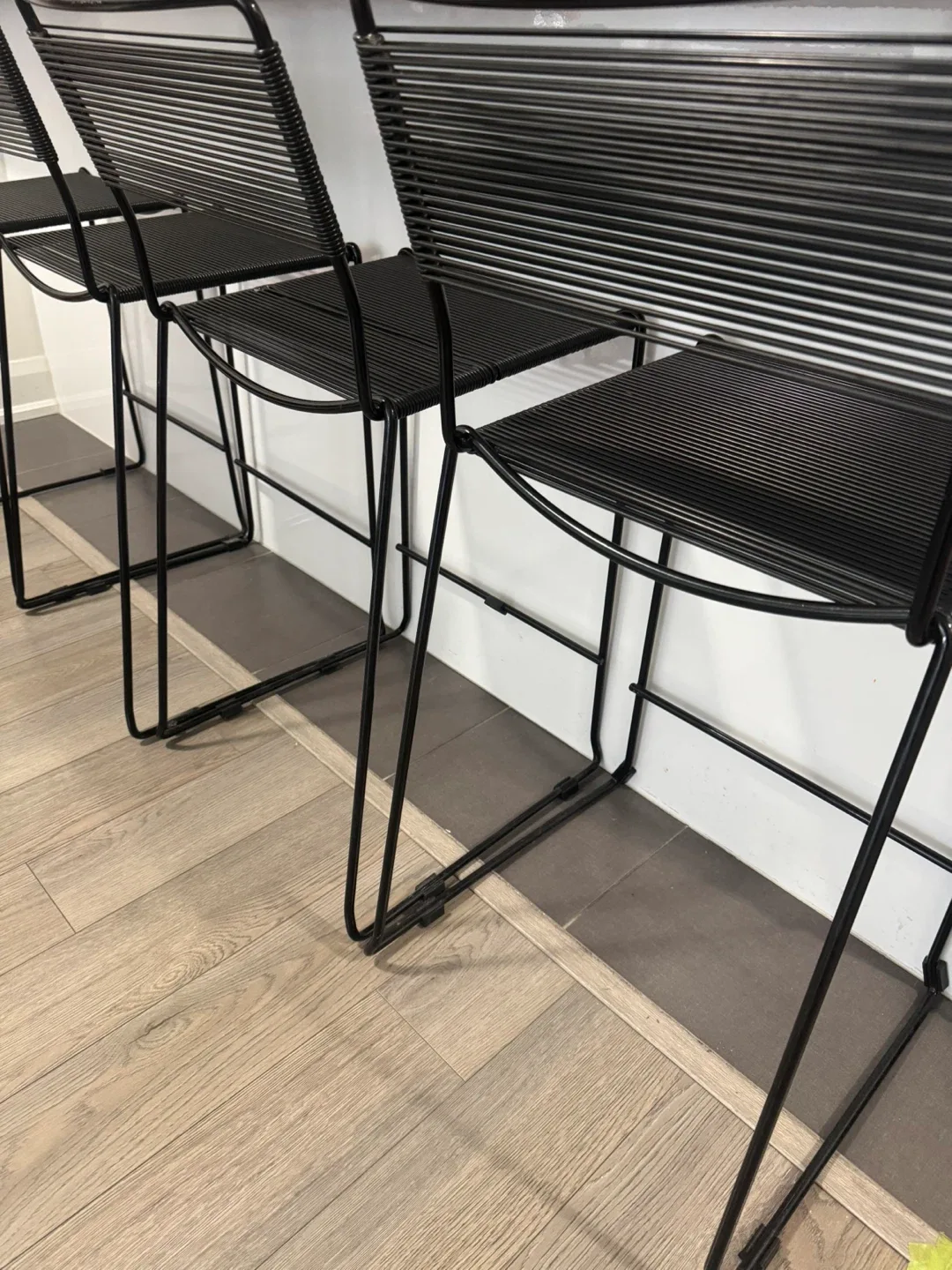 Black Cord Spaghetti Bar Stools - Set of 4 image indicator(5)