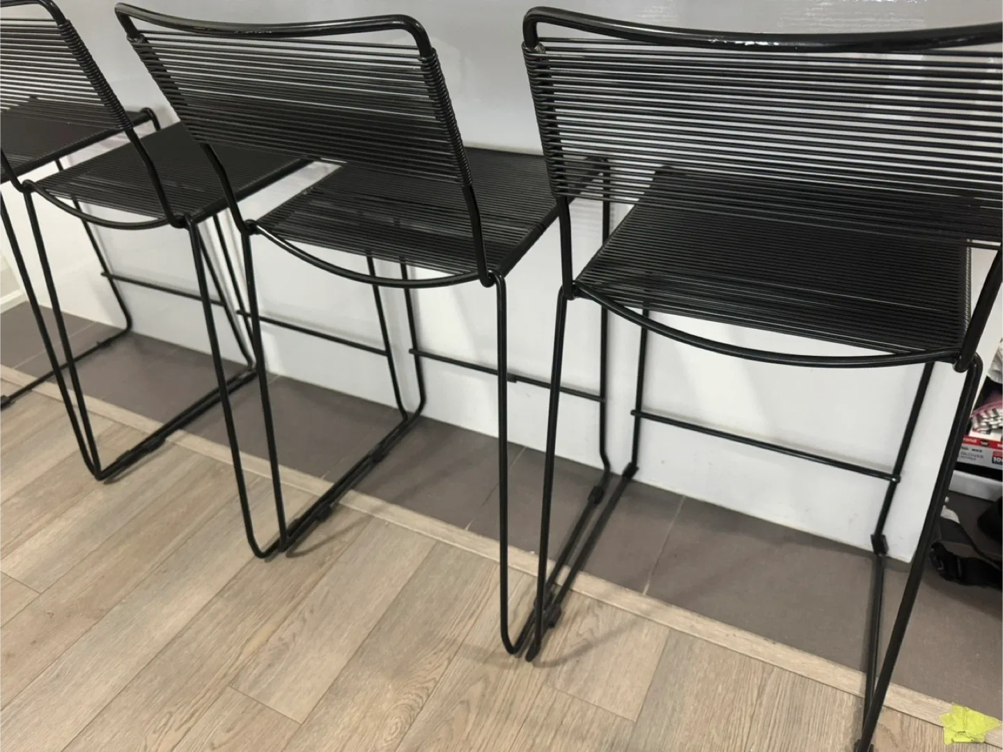 Black Cord Spaghetti Bar Stools - Set of 4 image indicator(7)