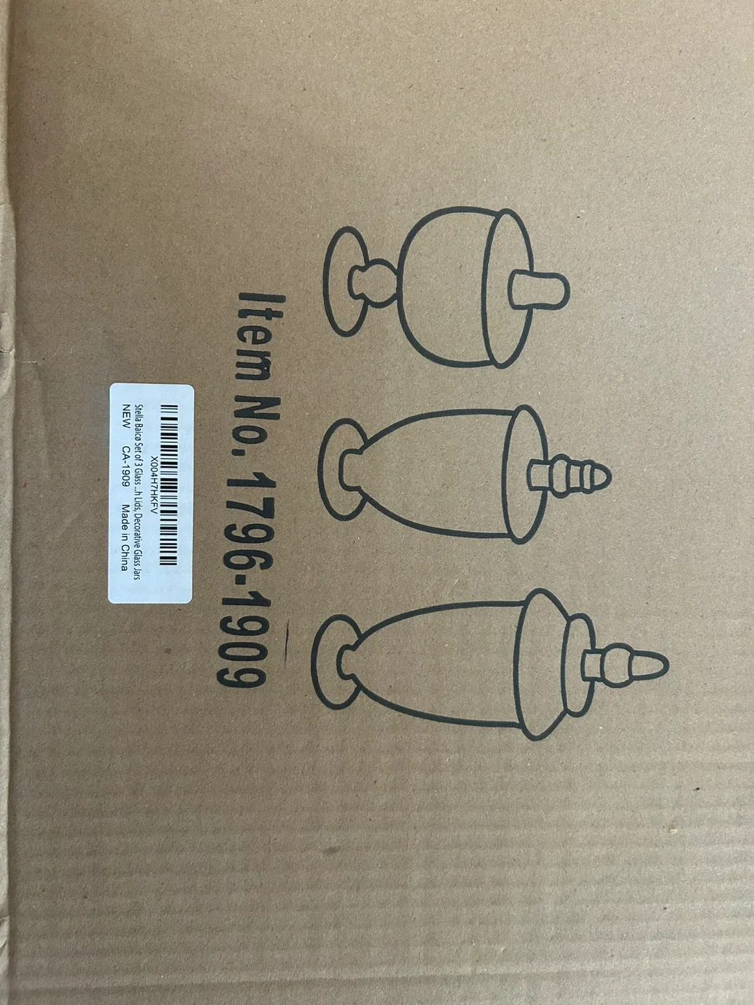 Set of 3 New Decorative Glass Jars image indicator(2)