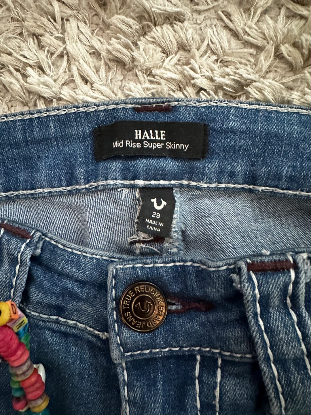 True Religion Halle Mid Rise Super Skinny Jeans - Size 29 - photo 5