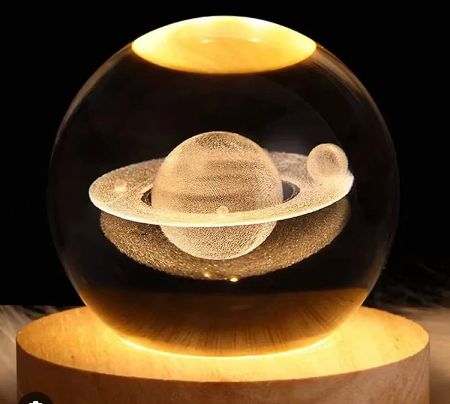 Saturn Crystal Ball Night Light