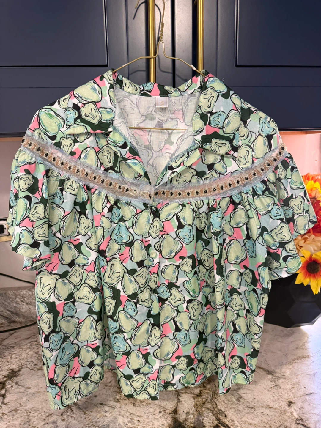 VIA Floral Print Top size M