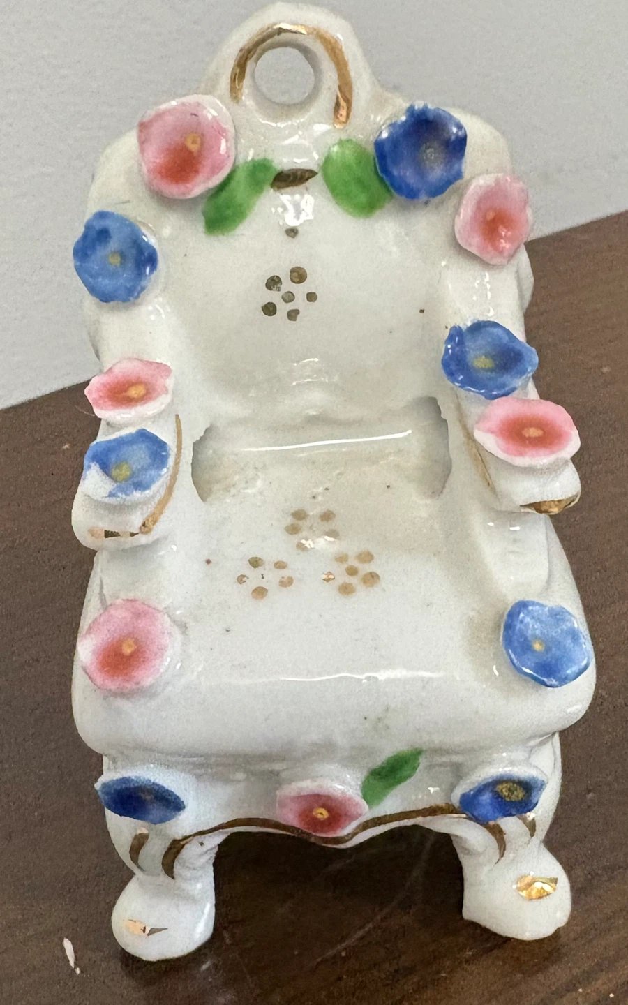 Vintage Miniature Porcelain Chair Figurine