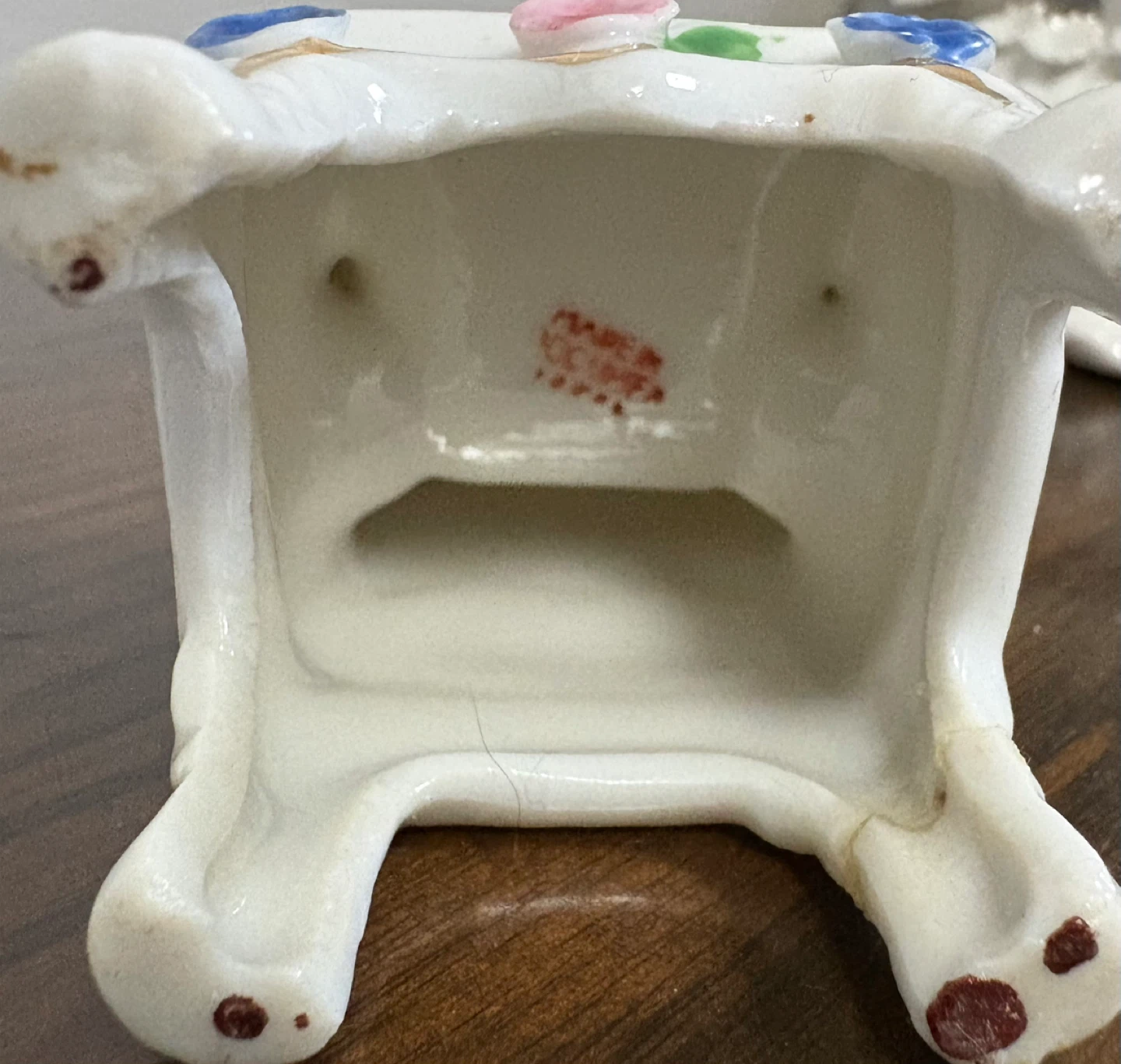 Vintage Miniature Porcelain Chair Figurine - photo 3