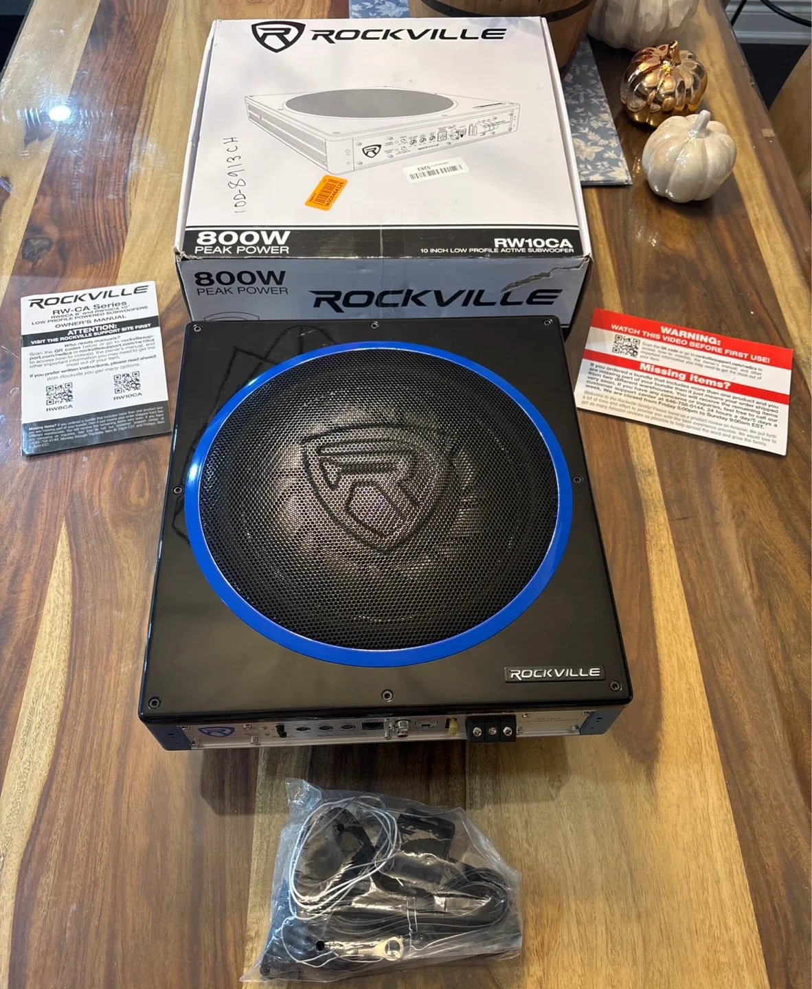 Rockville RW10CA 10" Low Profile Active Subwoofer