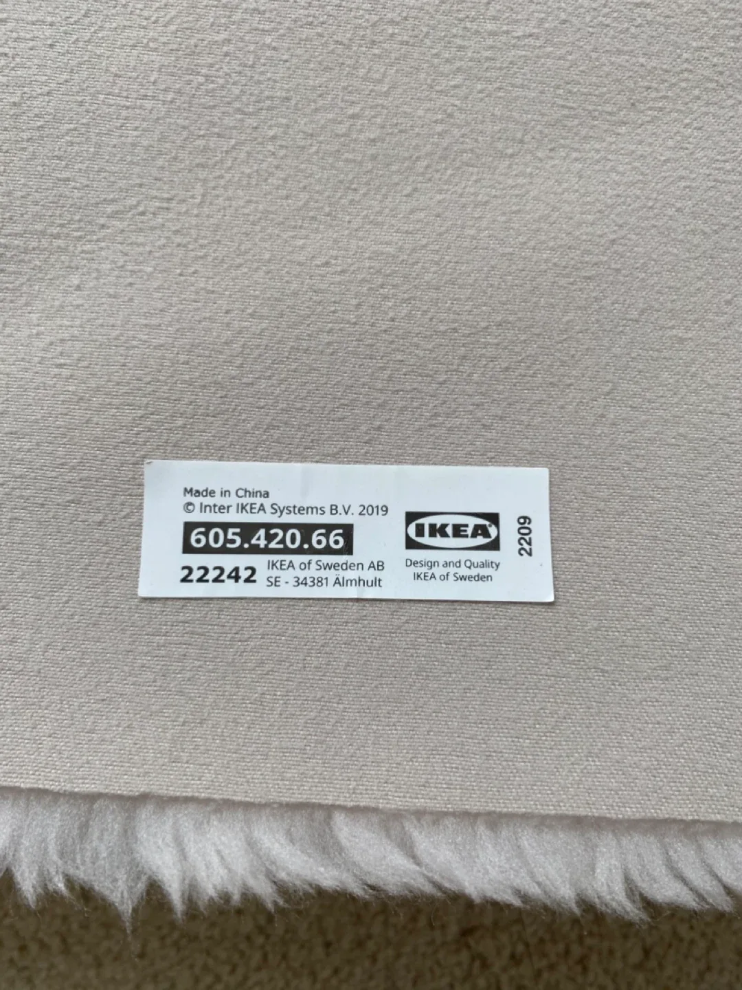 NEW! IKEA TOFTLUND Area Rug-Light Pink! image indicator(3)