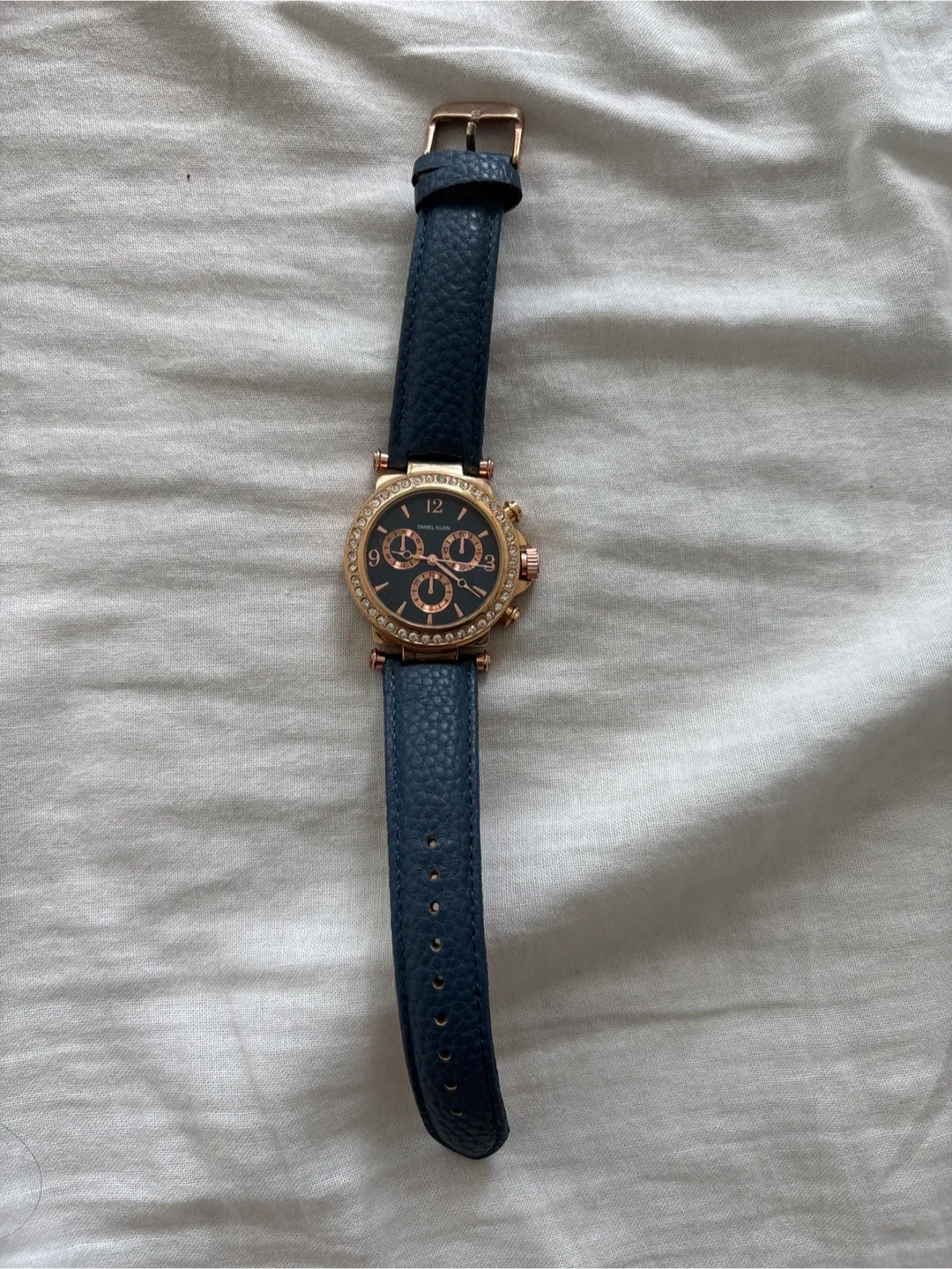 Daniel Klein Women's Watch - Blue Leather Strap thumbnail