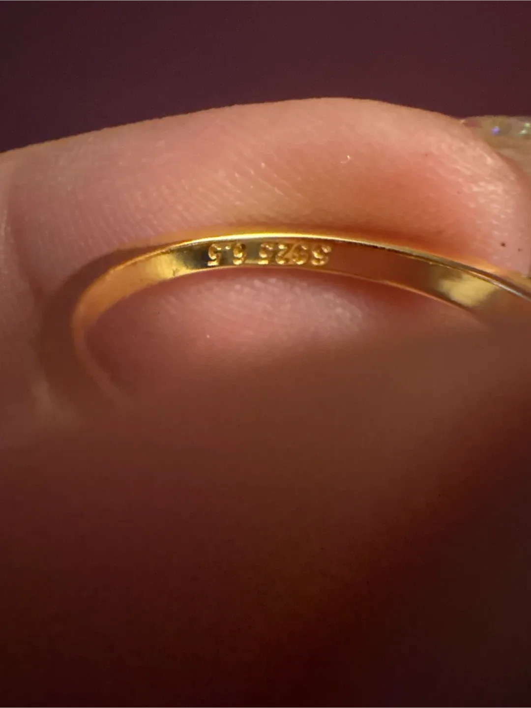 Authentic Gold S925 2 Carat egg shape Moissonite Ring image indicator(9)