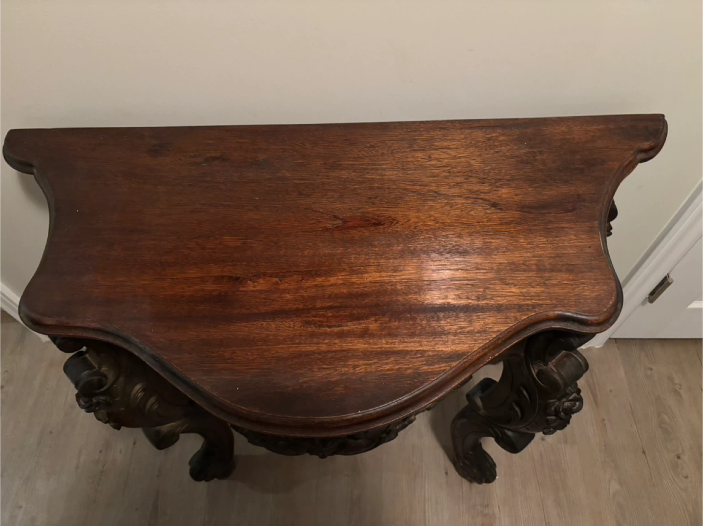 Antique Ornate Wooden Console Table