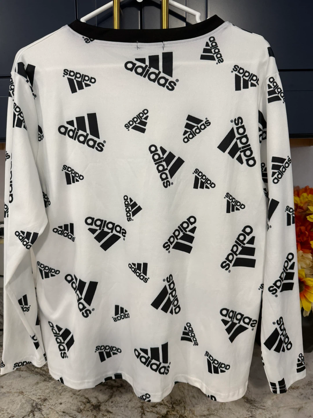 Adidas All Over Print Long Sleeve Shirt M-L like new - photo 3