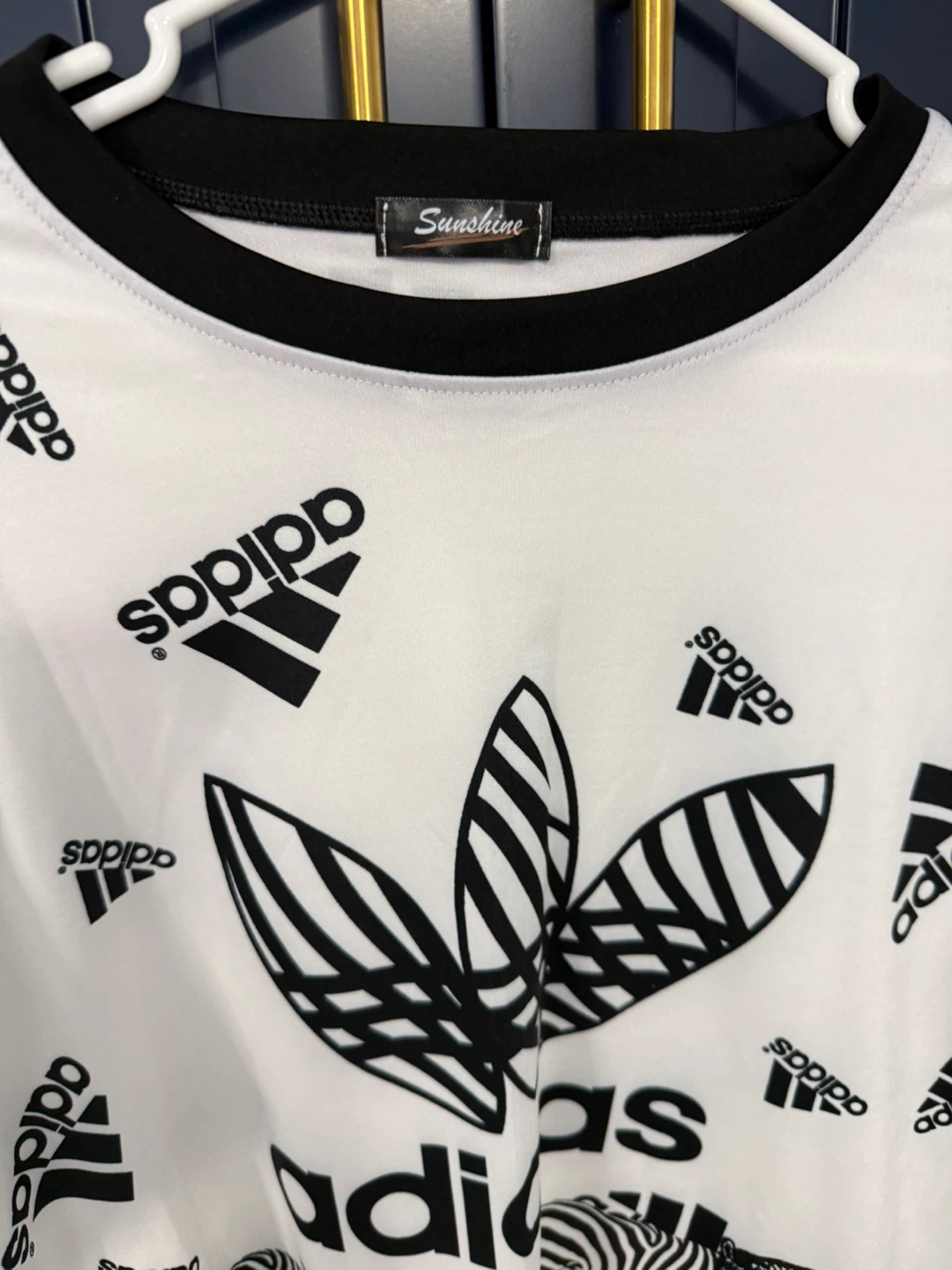 Adidas All Over Print Long Sleeve Shirt M-L like new - photo 2
