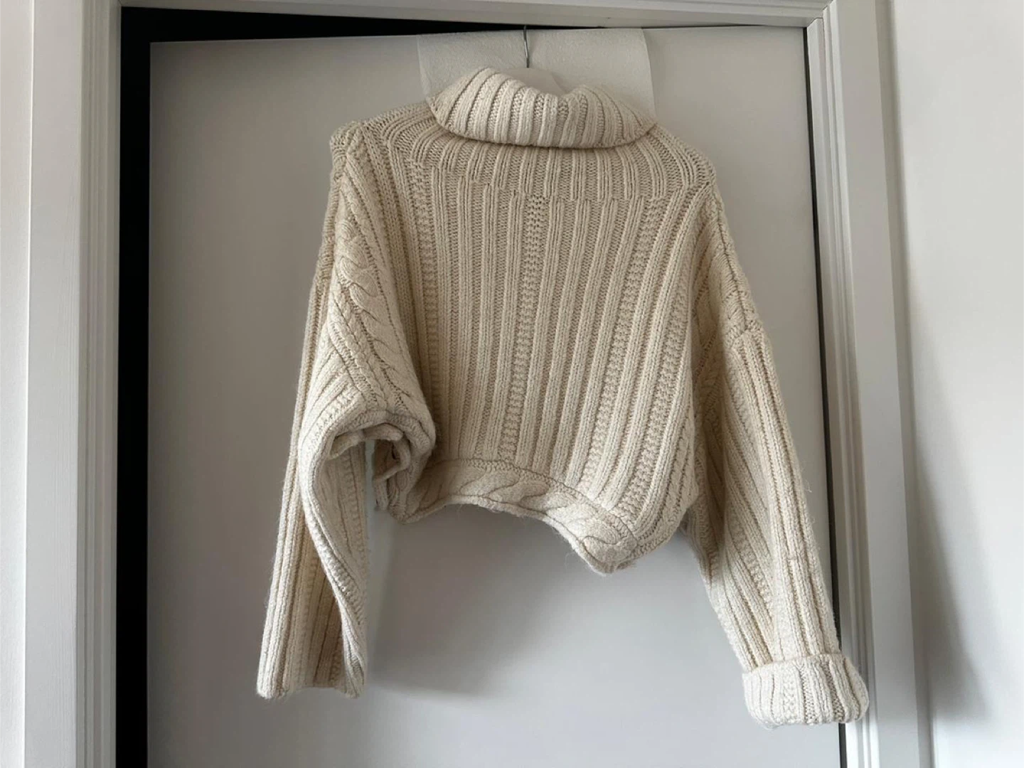 Cream Knit Button Detail Sweater - photo 4