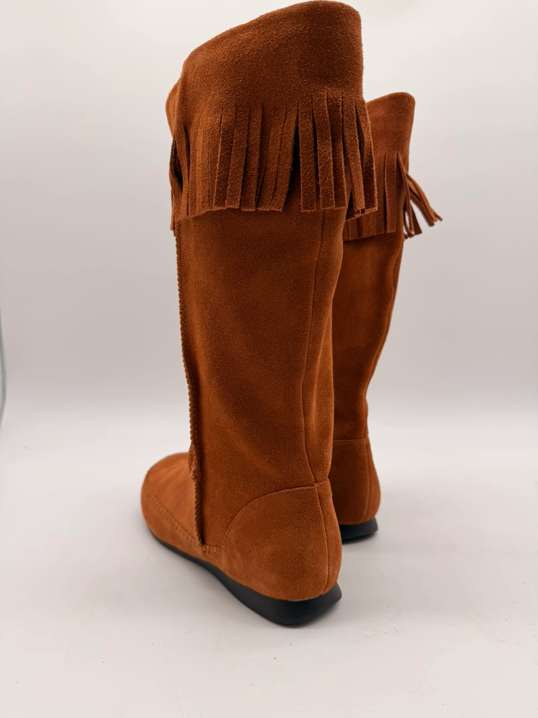 BLEKA Sundancetan Women’s Fringe Mid-Calf Boots Tan Size 8(New) - photo 4