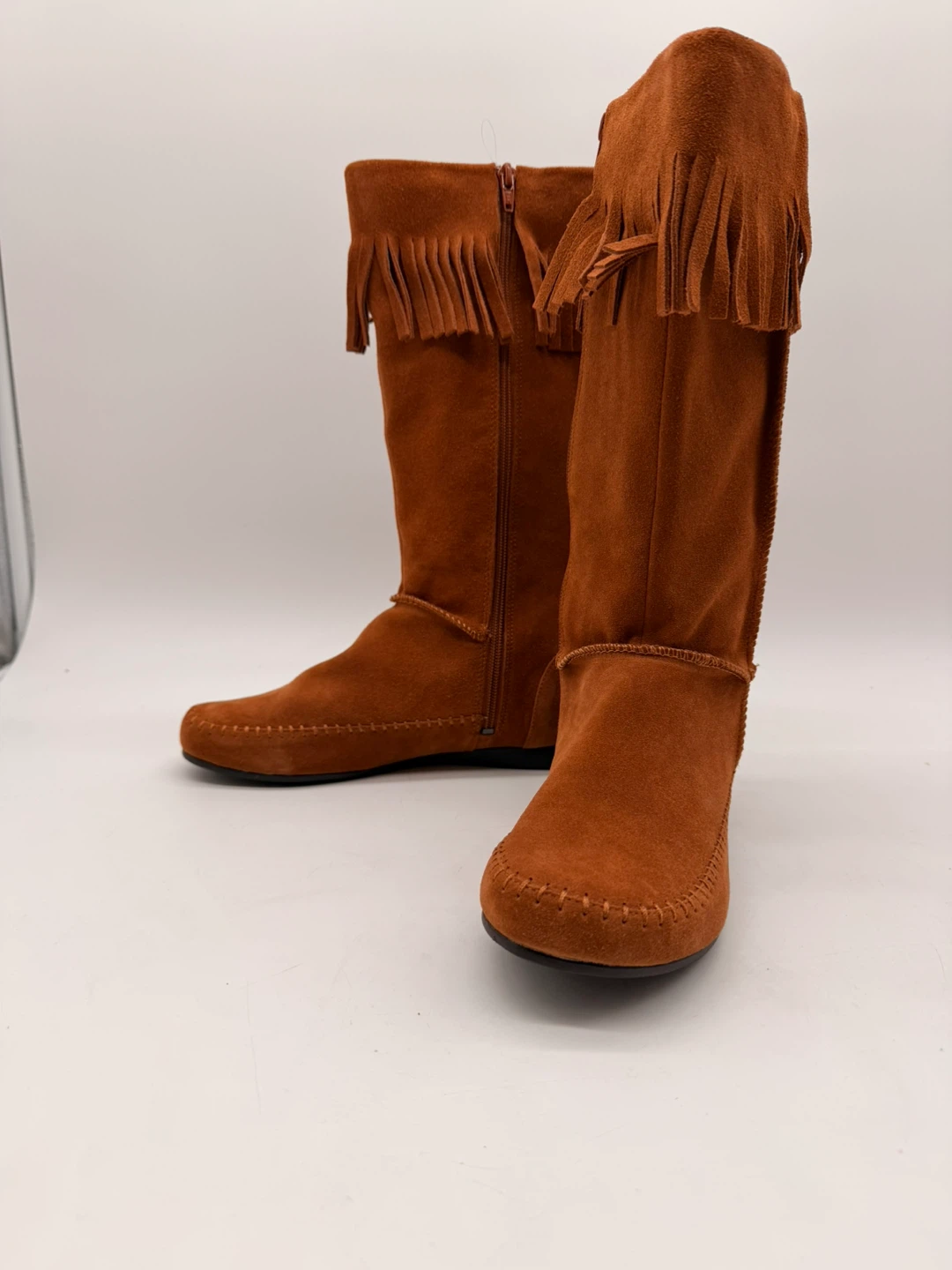 BLEKA Sundancetan Women’s Fringe Mid-Calf Boots Tan Size 8(New) - photo 2