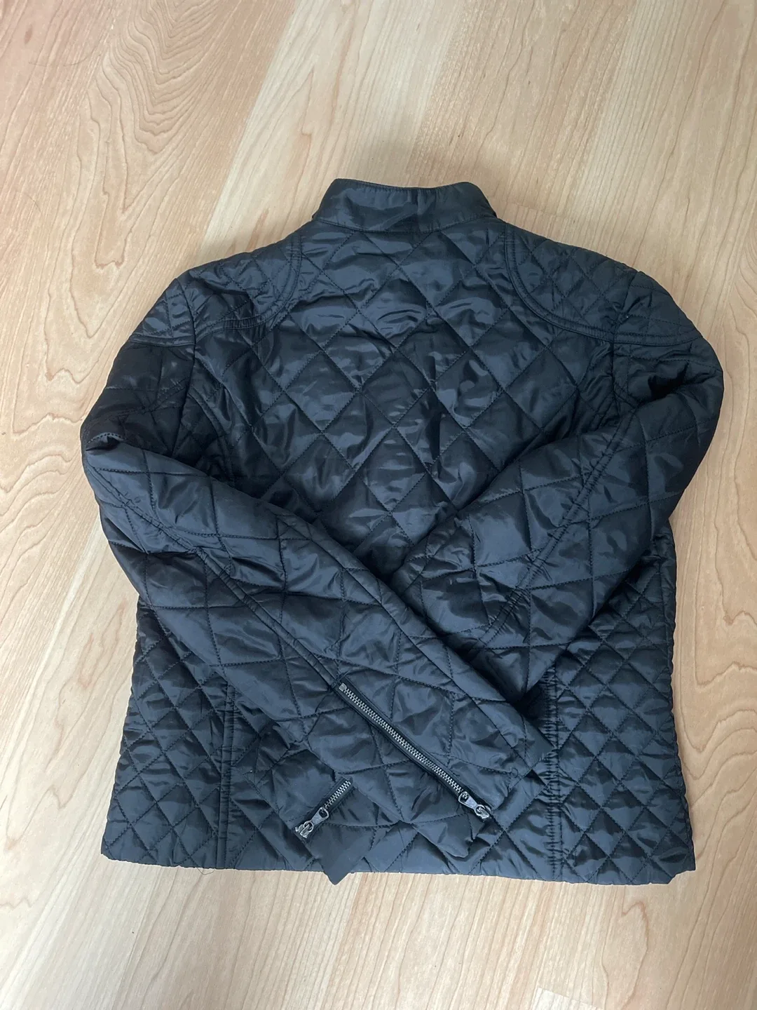 Banana Republic Black Quilted Jacket - Size S image indicator(4)