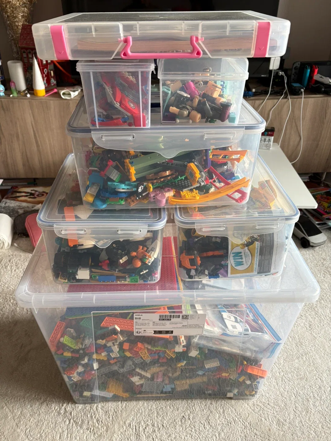 LEGO Bricks in Storage Bins thumbnail