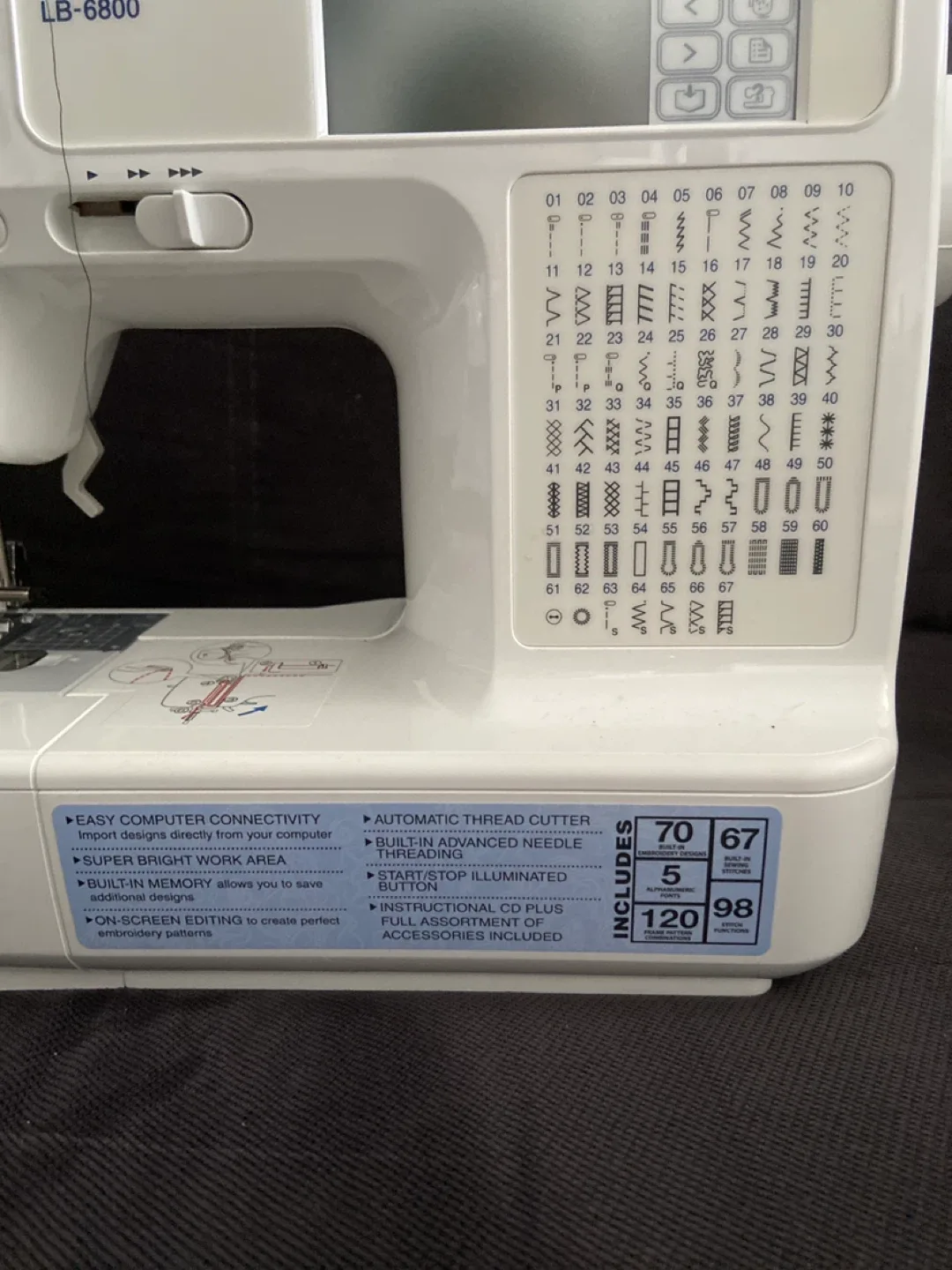 Brother LB-6800 Embroidery & Sewing Machine image indicator(6)